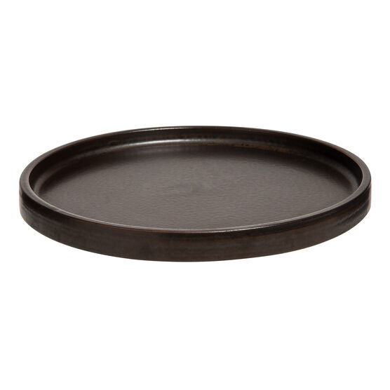 Black ceramic starter plate
